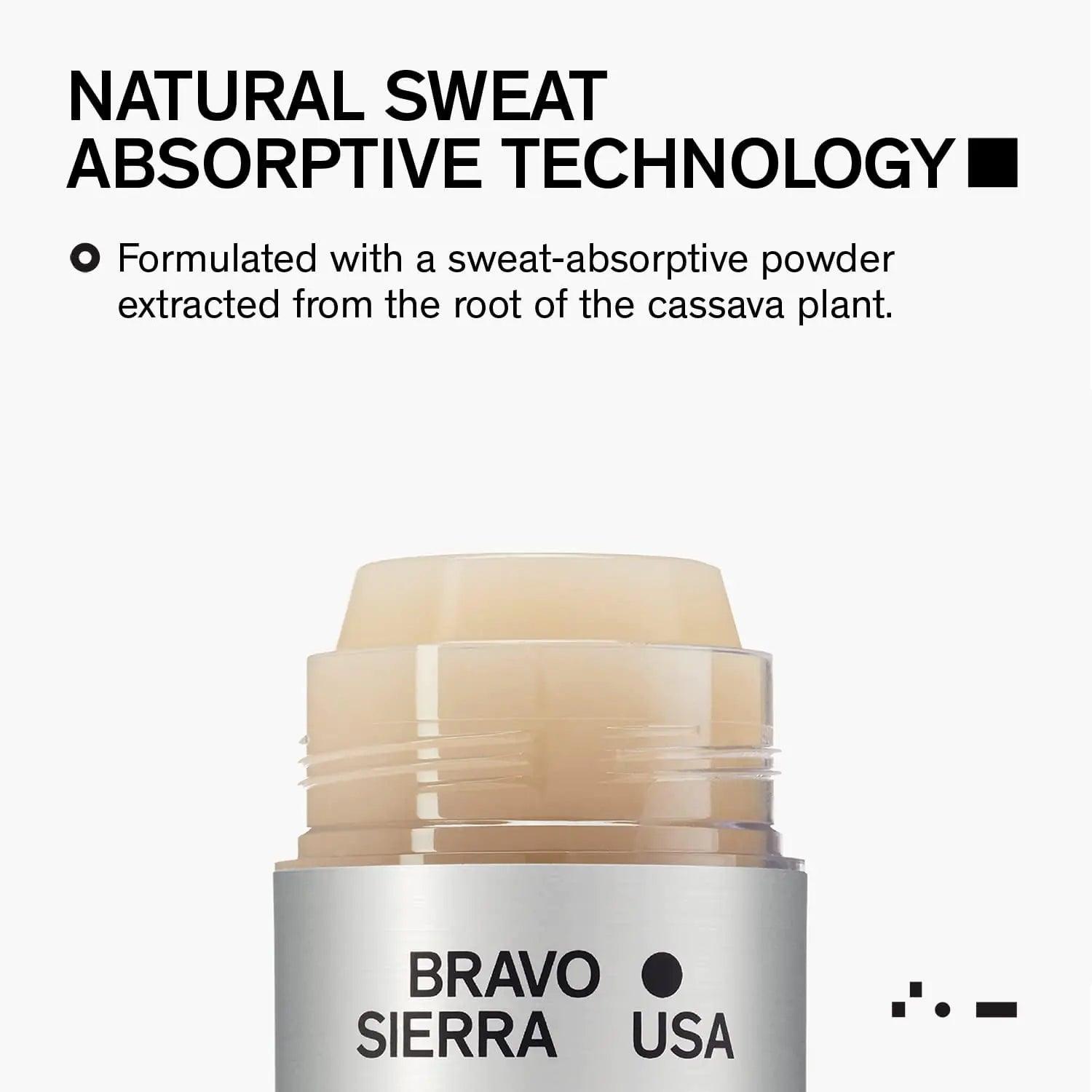Aluminum-Free Natural Deodorant for Men by Bravo Sierra - Long Lasting All-Day Odor and Sweat Protection - White Vetiver & Cedarwood 3.2 oz - Paraben-Free, Baking Soda Free, Vegan and Cruelty Free - Will Not Stain Clothes. 3.2 Ounce (Pack of 1) - Evallys.com