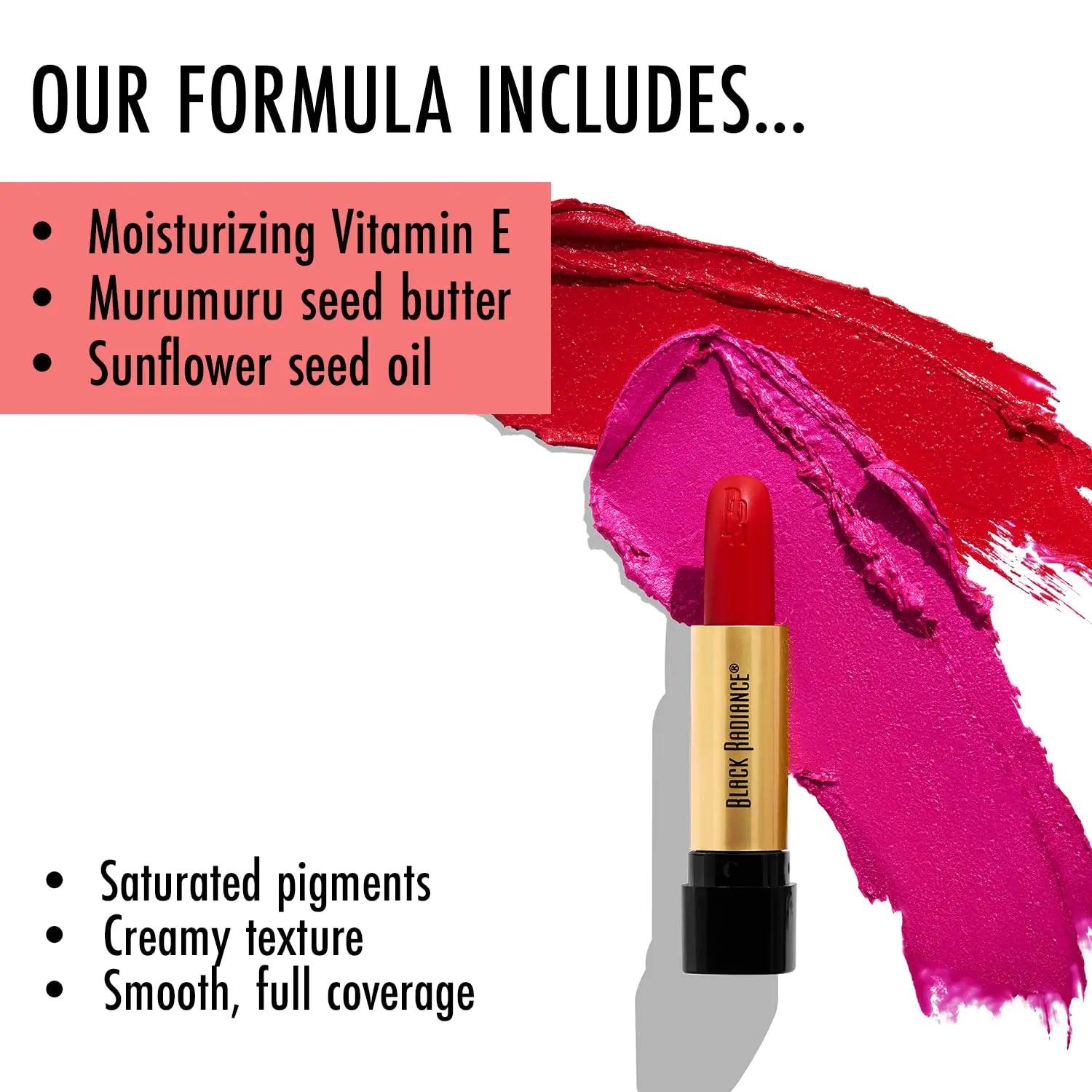 Black Radiance Perfect Tone Lipstick Lip Color, Purple Passion, 0.13 Ounce - Evallys.com