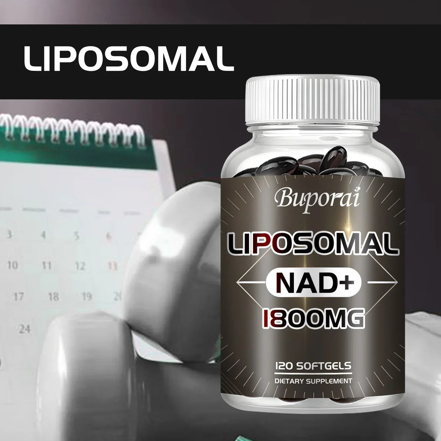 Liposomal NAD Supplement – Energy, Focus & Anti-Aging Support, 120 Caps