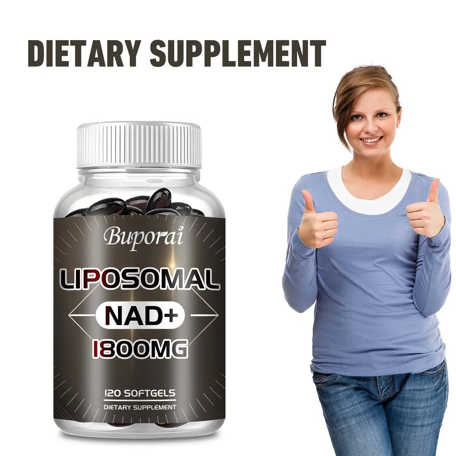 Liposomal NAD Supplement – Energy, Focus & Anti-Aging Support, 120 Caps