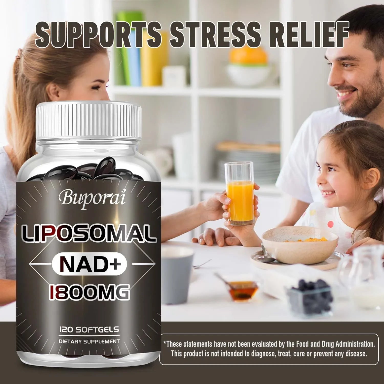 Liposomal NAD Supplement – Energy, Focus & Anti-Aging Support, 120 Caps