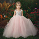 1-7 Year Kids Girls Princess Dress Evening Party Wedding Birthday Tulle Tutu Dresses Baby Girl Clothes Summer Long Maxi Dress - Evallys.com