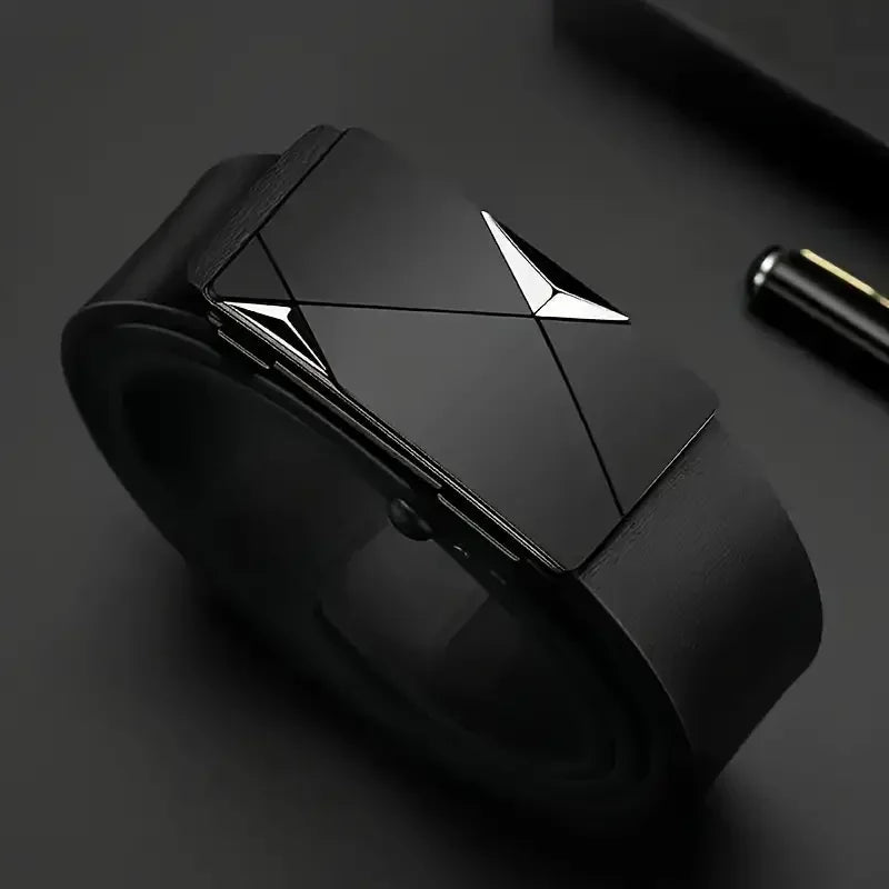 Stylish Men's PU Leather Belt - Fashion Belts for Daily Life, Leisure, Party, Festival, Work, and Business Automatic Buckle - Evallys.com