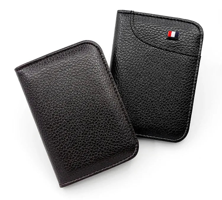Portable Slim Soft Wallet PU Leather Mini Credit Card Wallet Purse Card Holders for Men Wallet Thin Small Short Wallets - Evallys.com