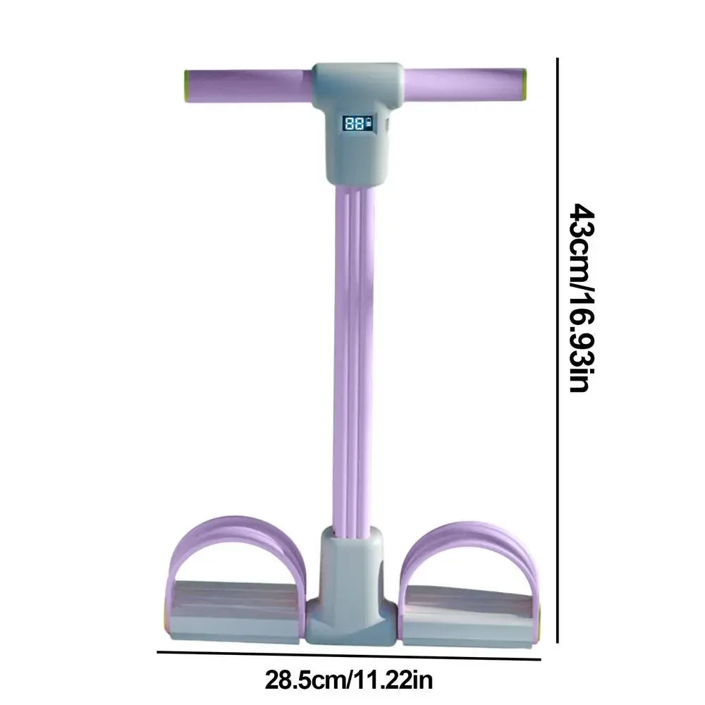 Foot Pedal Resistance Band 6-Tube Elastic Yoga Strap Resistance Band LED Display Bodybuilding Expander Fitness Equipment For - Evallys.com