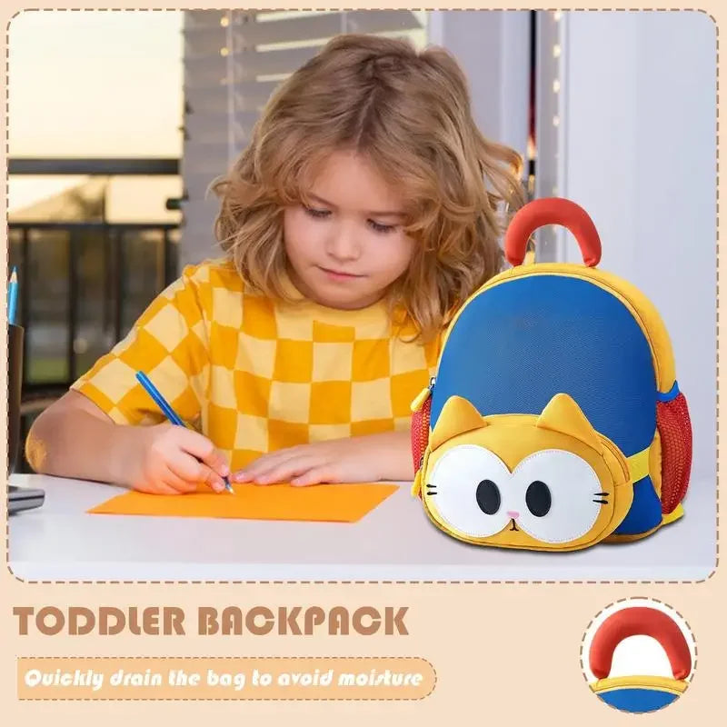 Small Toddler Backpack Small Toddler Backpack Cat Cute Preschool Backpack Large Capacity Shoulder Backpack Kindergarten Kids - Evallys.com