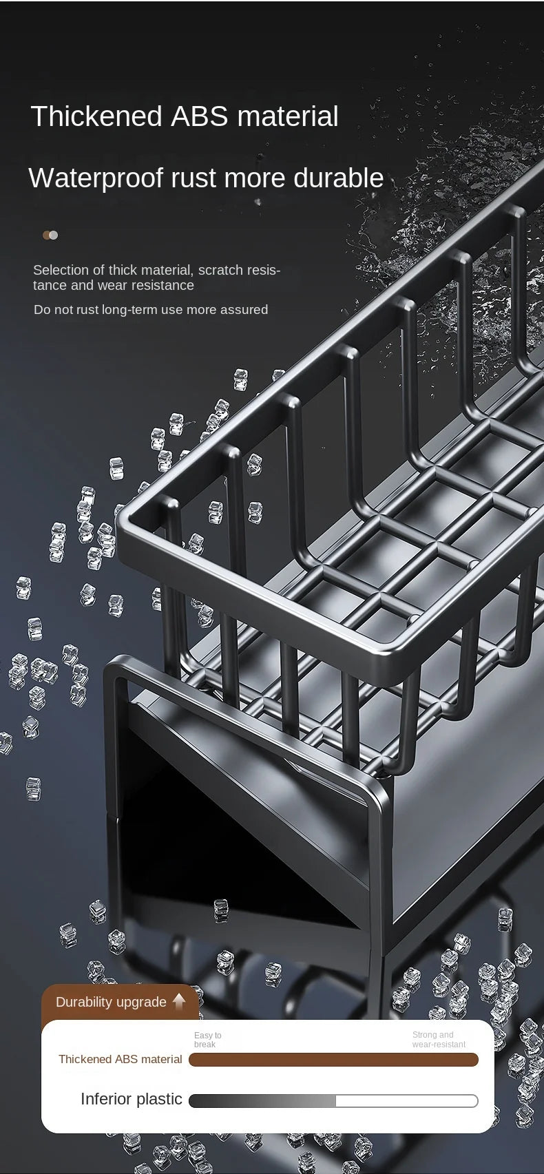 Kitchen Sink Drain Rack Organizer Plastic Self-draining Sink Shelf Soap Sponge Holder Dishcloth Towel Rack filter basket