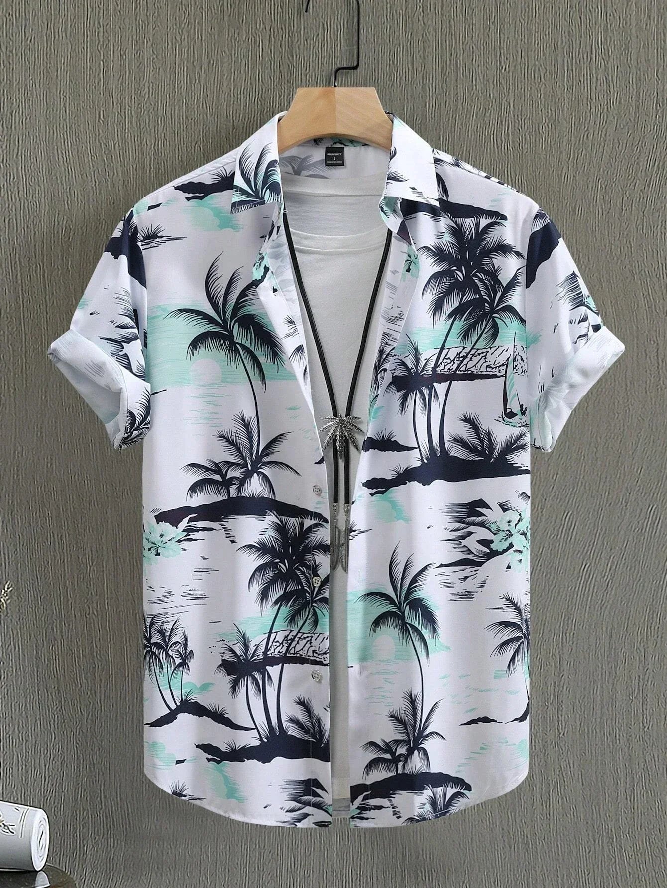 Hawaiian Shirt Man Print Casual Thin Beach Slim Fashion Shirt High Quality Luxury Black Social Vintage Funny Oversized Clothes - Evallys.com