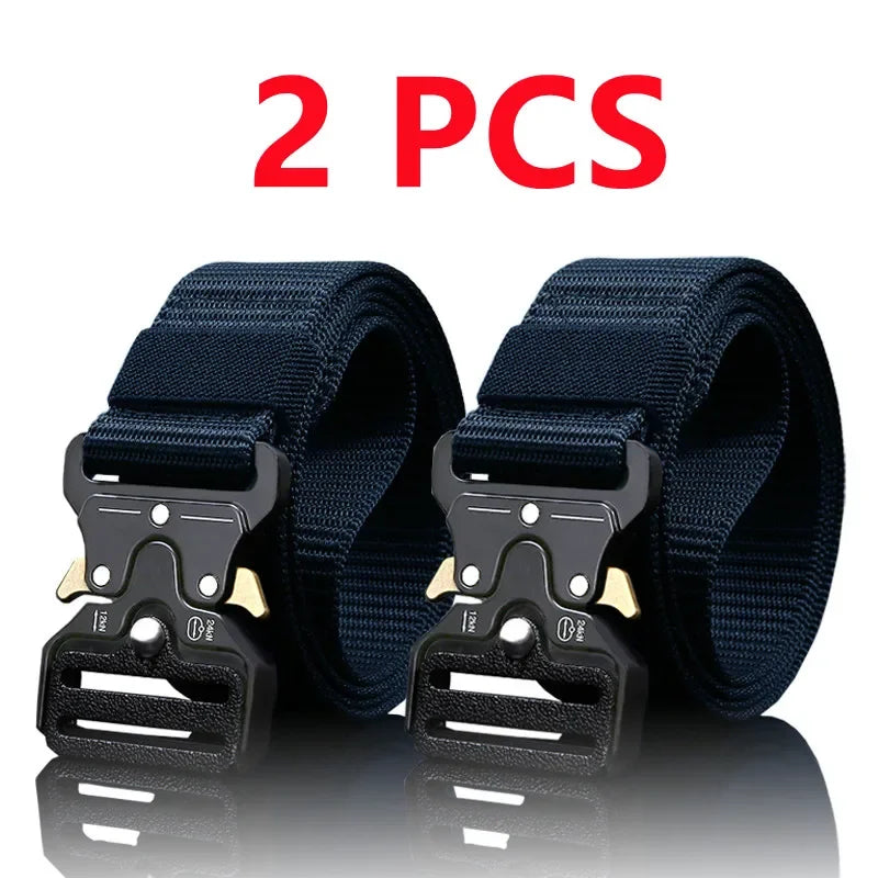 2pcs Versatile Men's Tactical Belts - Durable, Adjustable Design - for Outdoor Hunting & Sports Enthusiasts - Evallys.com