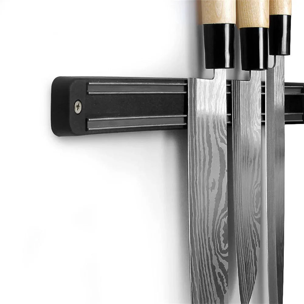 13 Inch Magnetic Knife Holder Wall Mounted Stainless Steel Magnetic Knife Strip Strong Powerful Knifes Rack Storage Kitchen Bar