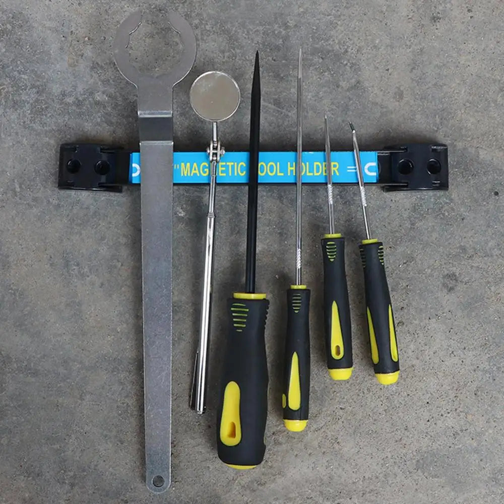 8/12/18in Magnetic Tool Holder Heavy-duty Magnet Tool Bar Strip Rack Space-Saving Metal Organizer Storage Rack For Knife Wrench