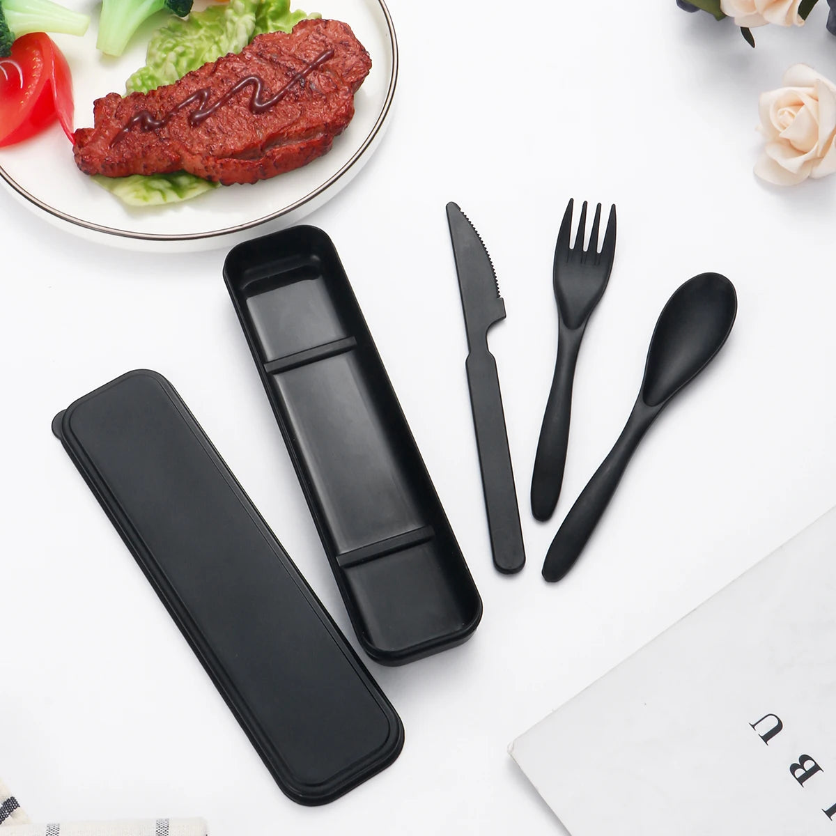 1/2/4pcs Plastic cutlery cutlery set for restaurant home kitchen travel work picnic camping reusable