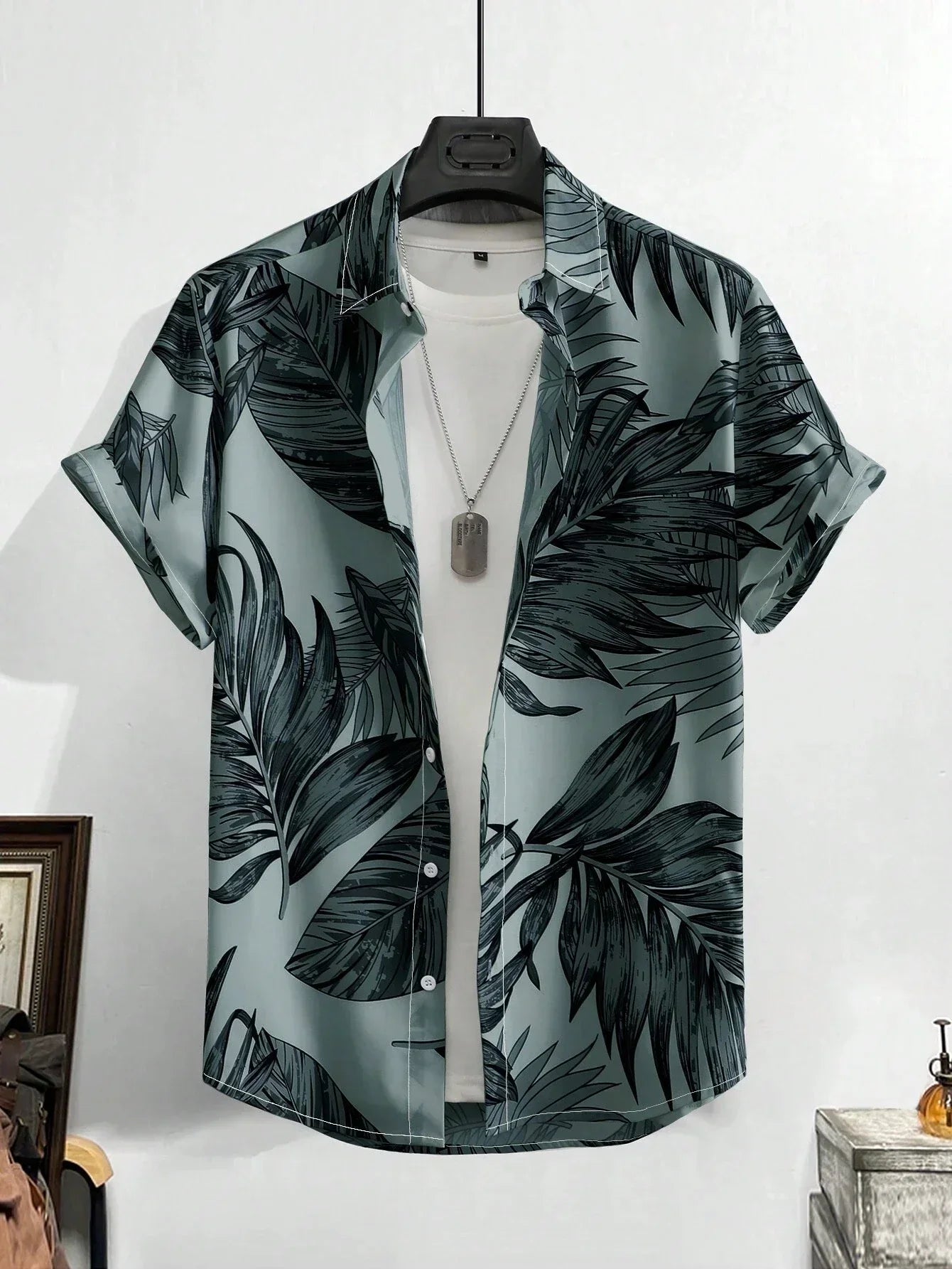 Hawaiian Shirt Man Print Casual Thin Beach Slim Fashion Shirt High Quality Luxury Black Social Vintage Funny Oversized Clothes - Evallys.com