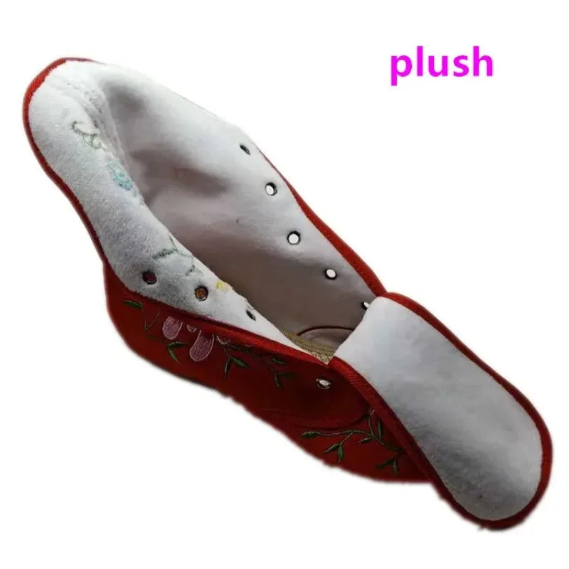 Women’s Ethnic Embroidery Shoes – Vintage Hanfu Canvas Sneakers - Evallys.com