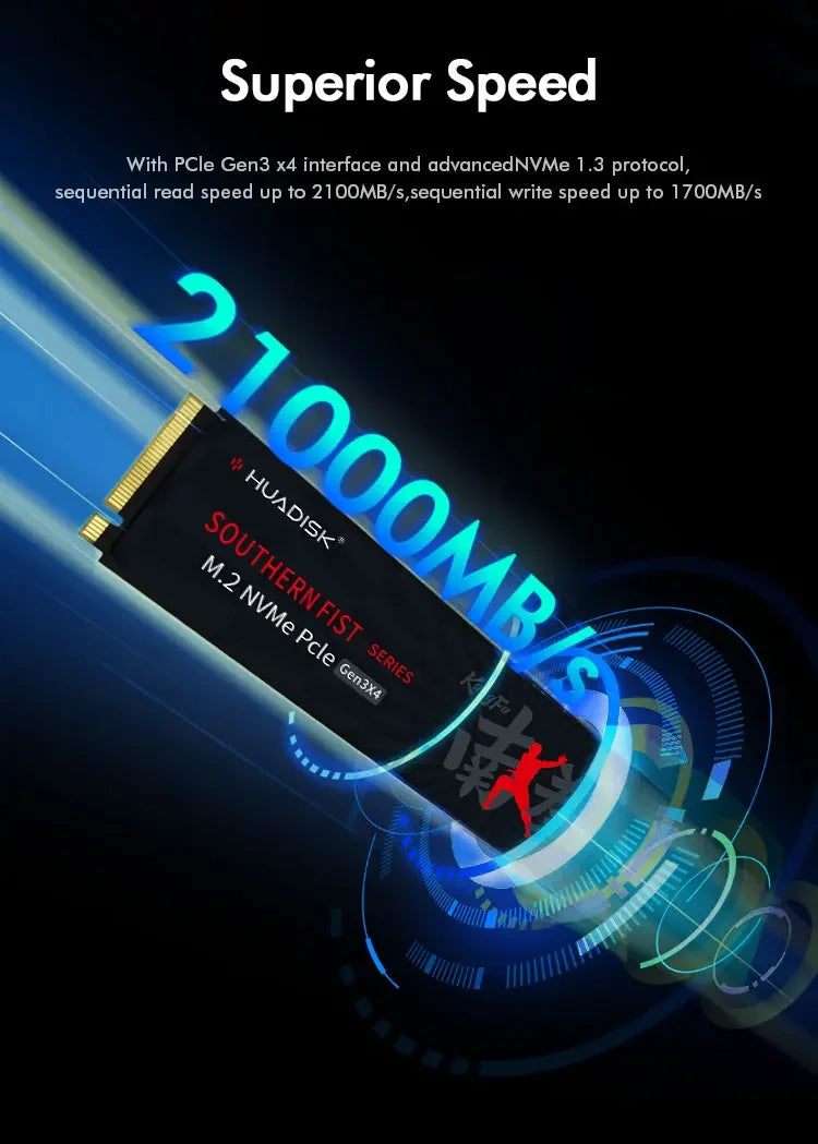 HUADISK Ssd Nvme M2 Pcie Gen3 Hard Drive Disk 128gb 256gb 512gb 1tb Internal Hard Drive For Notebook Desktop - Evallys.com
