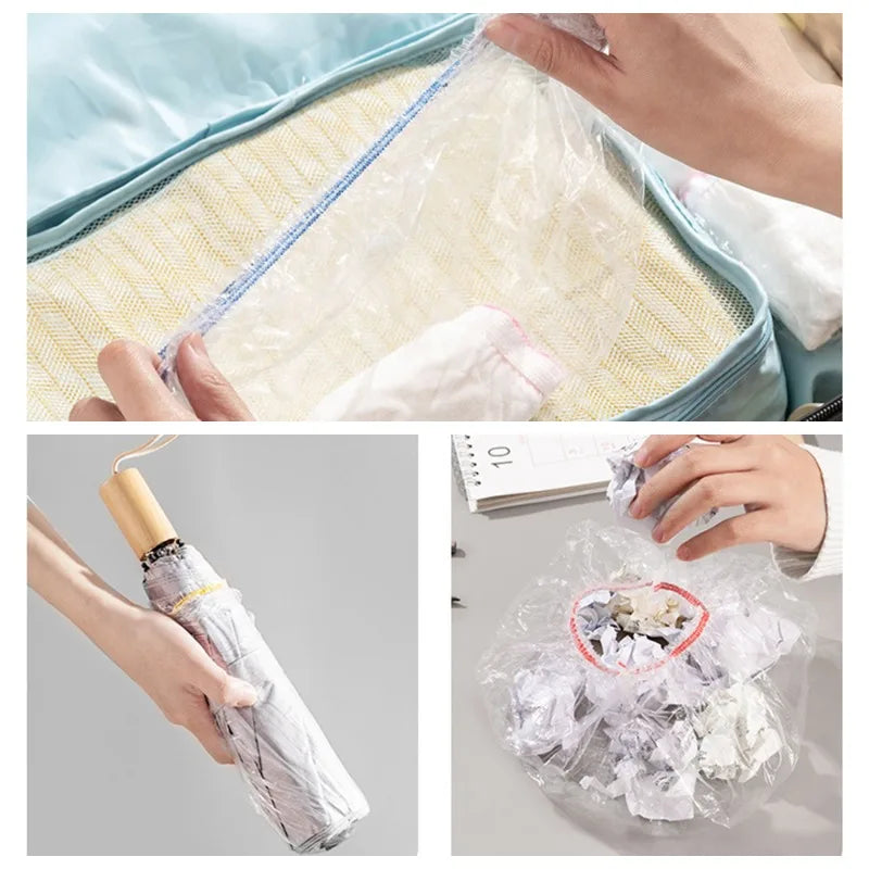 100-1000pcs Colorful Disposable Food Cover Saran Wrap Bowl Cover Food Grade Fresh-keeping Bag Kitchen Storage Accessories