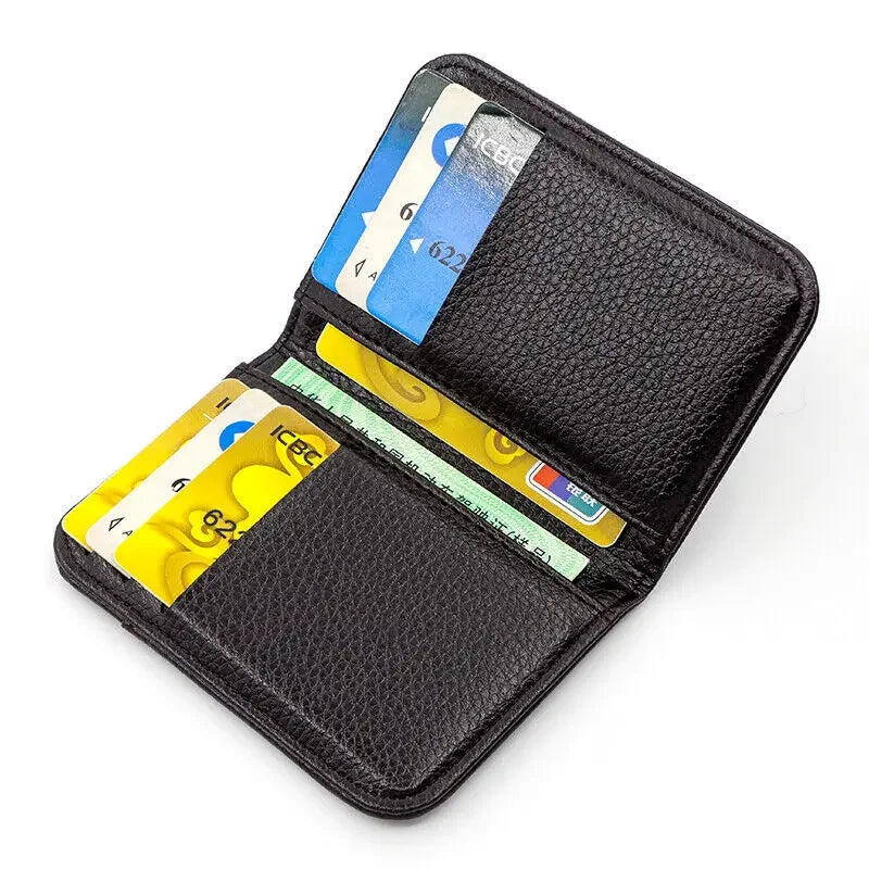 Portable Slim Soft Wallet PU Leather Mini Credit Card Wallet Purse Card Holders for Men Wallet Thin Small Short Wallets - Evallys.com