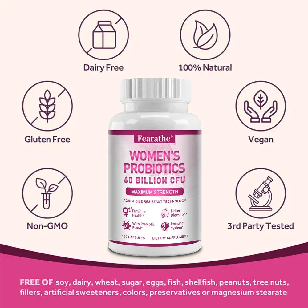 Probiotics for Women 60 Billion CFU – Gut, Immune & Urinary Support