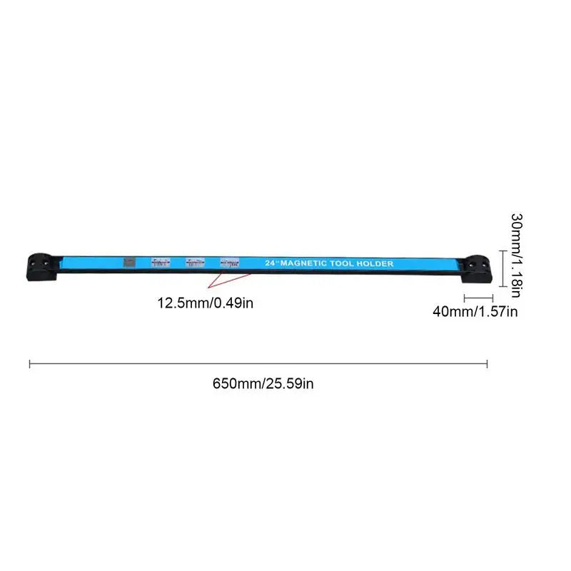 8/12/18in Magnetic Tool Holder Heavy-duty Magnet Tool Bar Strip Rack Space-Saving Metal Organizer Storage Rack For Knife Wrench