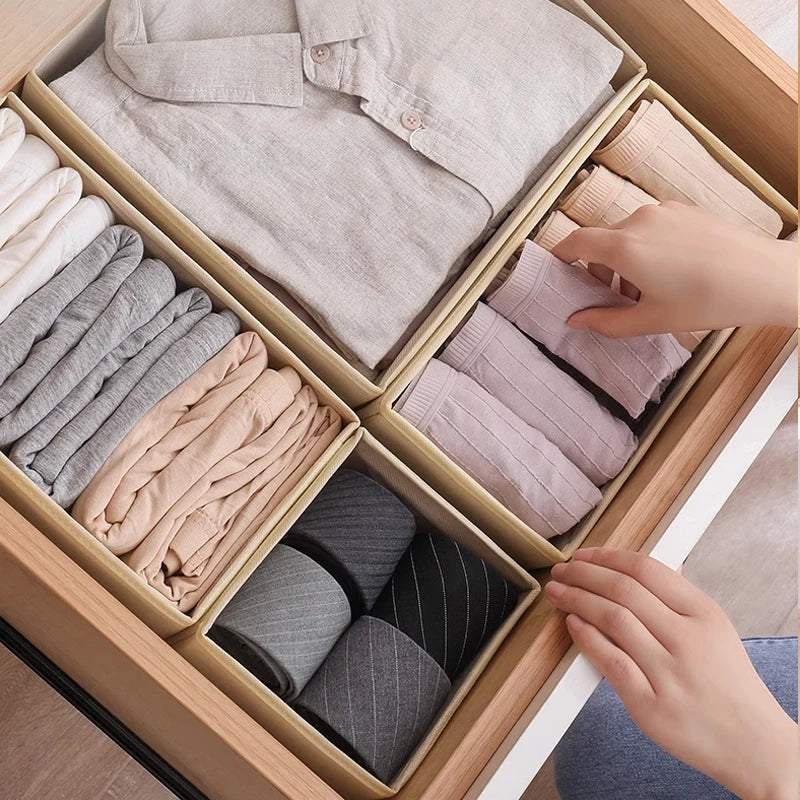Drawer Organizers Clothes Dresser Organizer Bins Fabric Closet Organizers and Storage Drawer Dividers for Clothing Socks Underwe