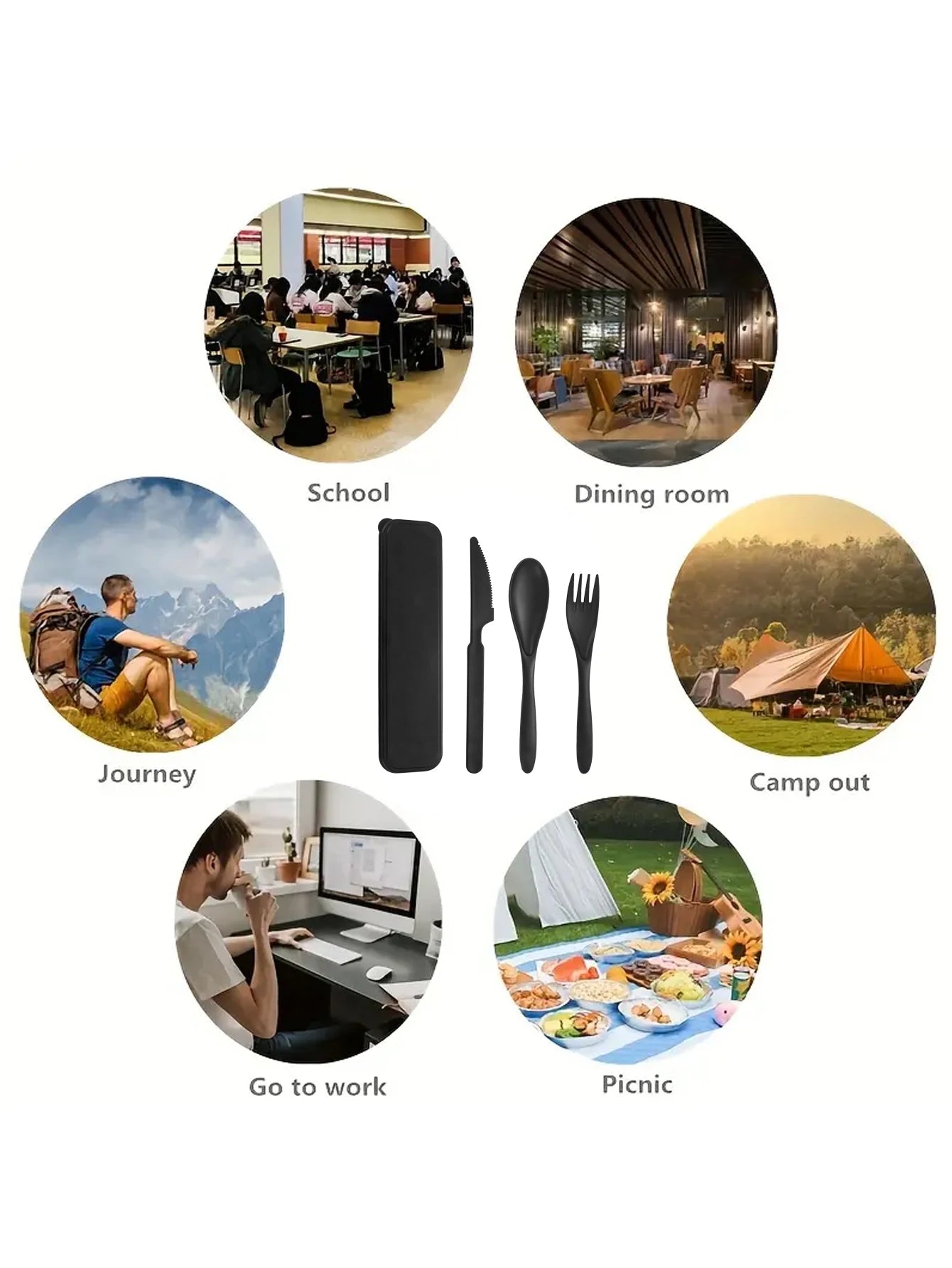 1/2/4pcs Plastic cutlery cutlery set for restaurant home kitchen travel work picnic camping reusable