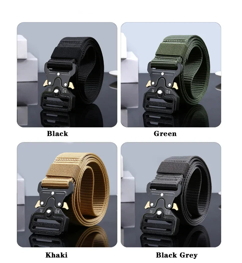 2pcs Versatile Men's Tactical Belts - Durable, Adjustable Design - for Outdoor Hunting & Sports Enthusiasts - Evallys.com