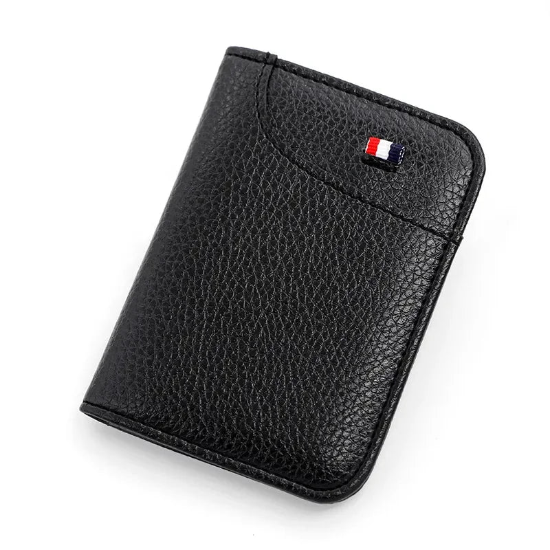 Portable Slim Soft Wallet PU Leather Mini Credit Card Wallet Purse Card Holders for Men Wallet Thin Small Short Wallets - Evallys.com