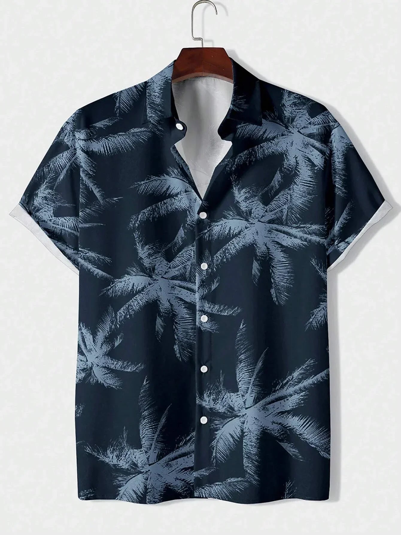 Hawaiian Shirt Man Print Casual Thin Beach Slim Fashion Shirt High Quality Luxury Black Social Vintage Funny Oversized Clothes - Evallys.com