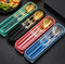 3 Pcs Dinnerware Set Stainless Steel Eco-friendly Spoon Fork  Chopsticks Travel Metal Cutlery Set Portable