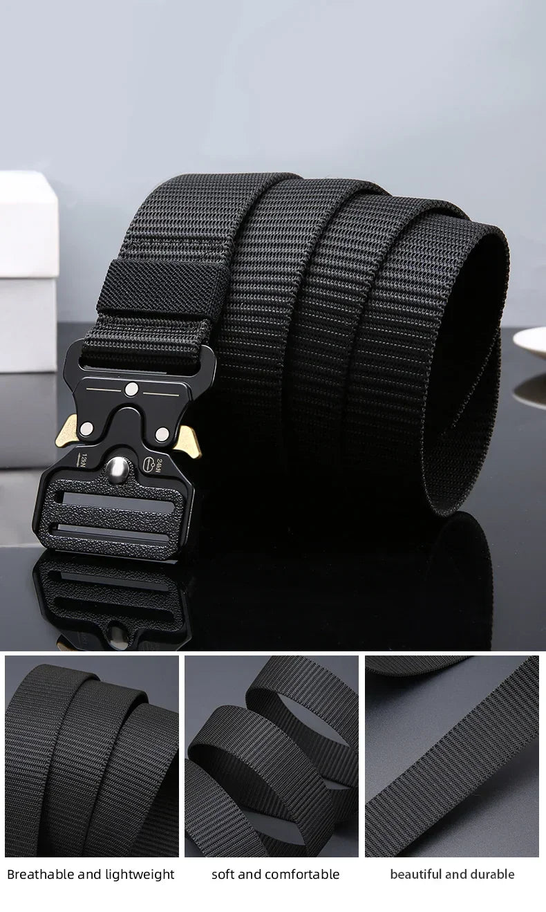 2pcs Versatile Men's Tactical Belts - Durable, Adjustable Design - for Outdoor Hunting & Sports Enthusiasts - Evallys.com