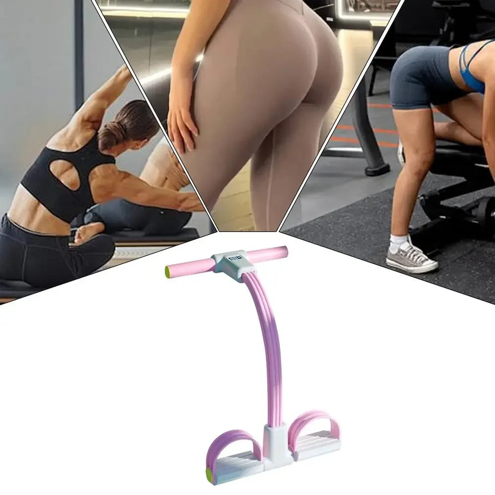 Foot Pedal Resistance Band 6-Tube Elastic Yoga Strap Resistance Band LED Display Bodybuilding Expander Fitness Equipment For - Evallys.com