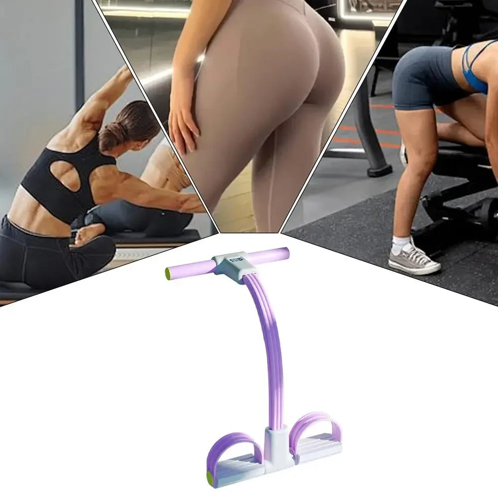 Foot Pedal Resistance Band 6-Tube Elastic Yoga Strap Resistance Band LED Display Bodybuilding Expander Fitness Equipment For - Evallys.com
