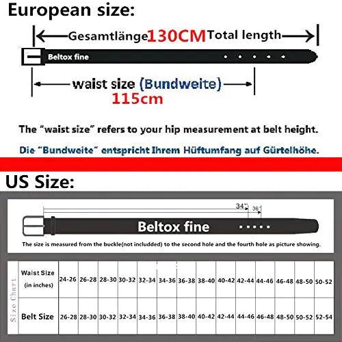 beltox fine Men’s Casual Leather Jeans Belts 1 1/2” Wide 4MM Thick Alloy Prong Buckle Work Dress Belt for Men Brown Belt With Silver Buckle 30-32 - Evallys.com