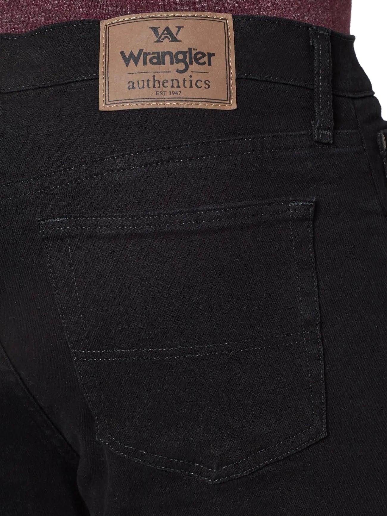 Wrangler Authentics Men's Classic 5-Pocket Regular Fit Flex Jean 29W x 32L Black Flex - Evallys.com