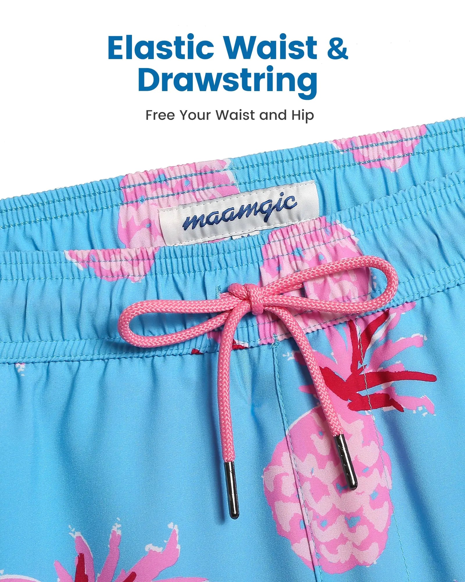 maamgic Mens Swim Trunks with Compression Liner 5