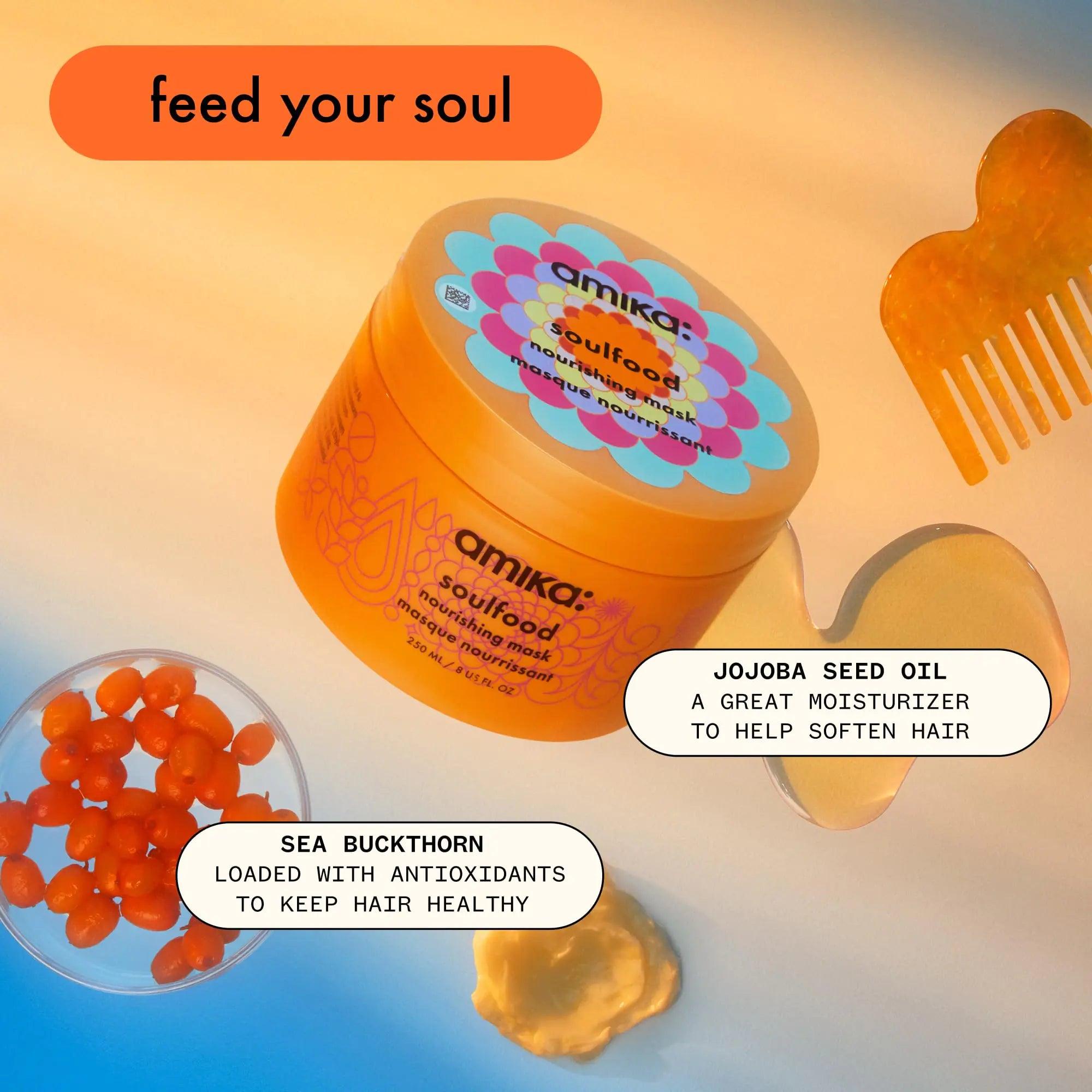 amika soulfood nourishing mask 16 Fl Oz (Pack of 1) - Evallys.com