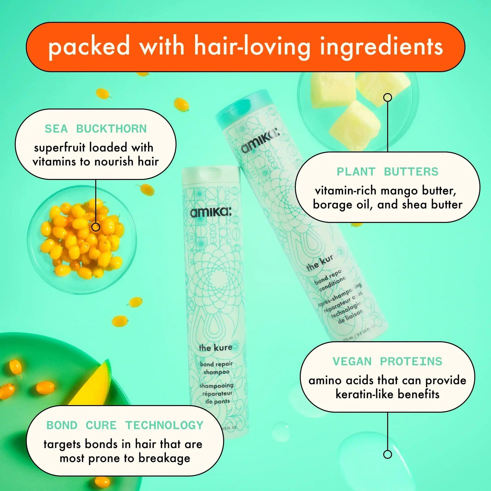 Amika the kure bond repair conditioner 9.2 Fl Oz (Pack of 1) - Evallys.com