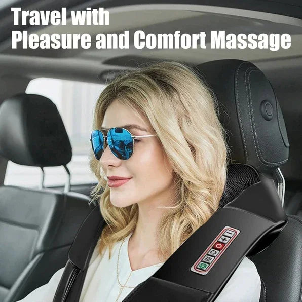 Shiatsu Neck & Back Massager with Heat – Deep Tissue 3D Kneading Pillow - Evallys.com