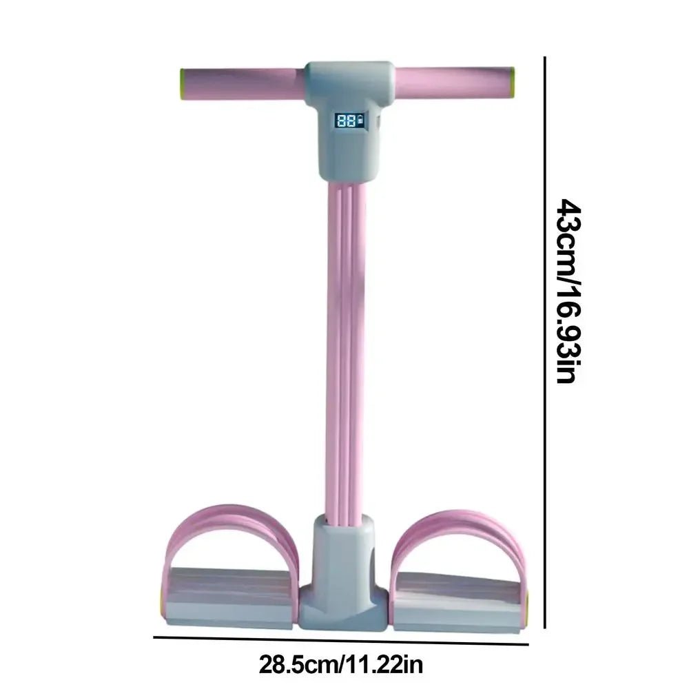Foot Pedal Resistance Band 6 - Tube Elastic Yoga Strap Resistance Band LED Display Bodybuilding Expander Fitness Equipment For - Evallys.com