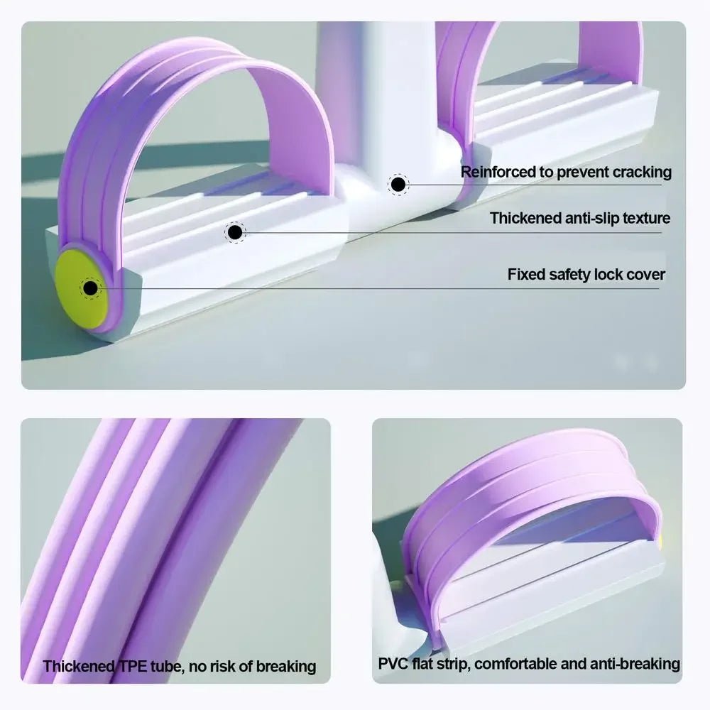 Foot Pedal Resistance Band 6 - Tube Elastic Yoga Strap Resistance Band LED Display Bodybuilding Expander Fitness Equipment For - Evallys.com