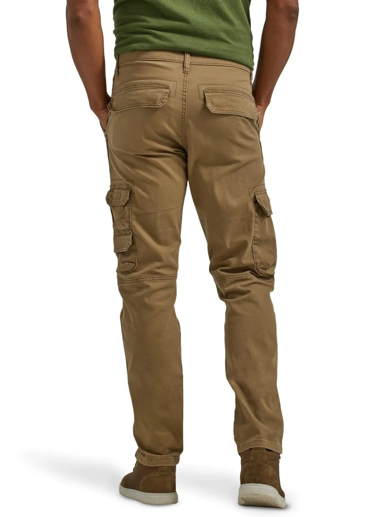 Wrangler Authentics Men's Regular Tapered Cargo Pant 33W x 32L Teak - Evallys.com