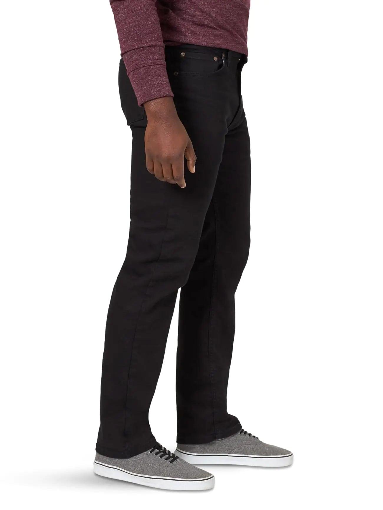 Wrangler Authentics Men's Classic 5-Pocket Regular Fit Flex Jean 29W x 32L Black Flex - Evallys.com
