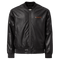 Faux Leather Bomber Jacket | Threadfast Apparel 395J - Evallys.com