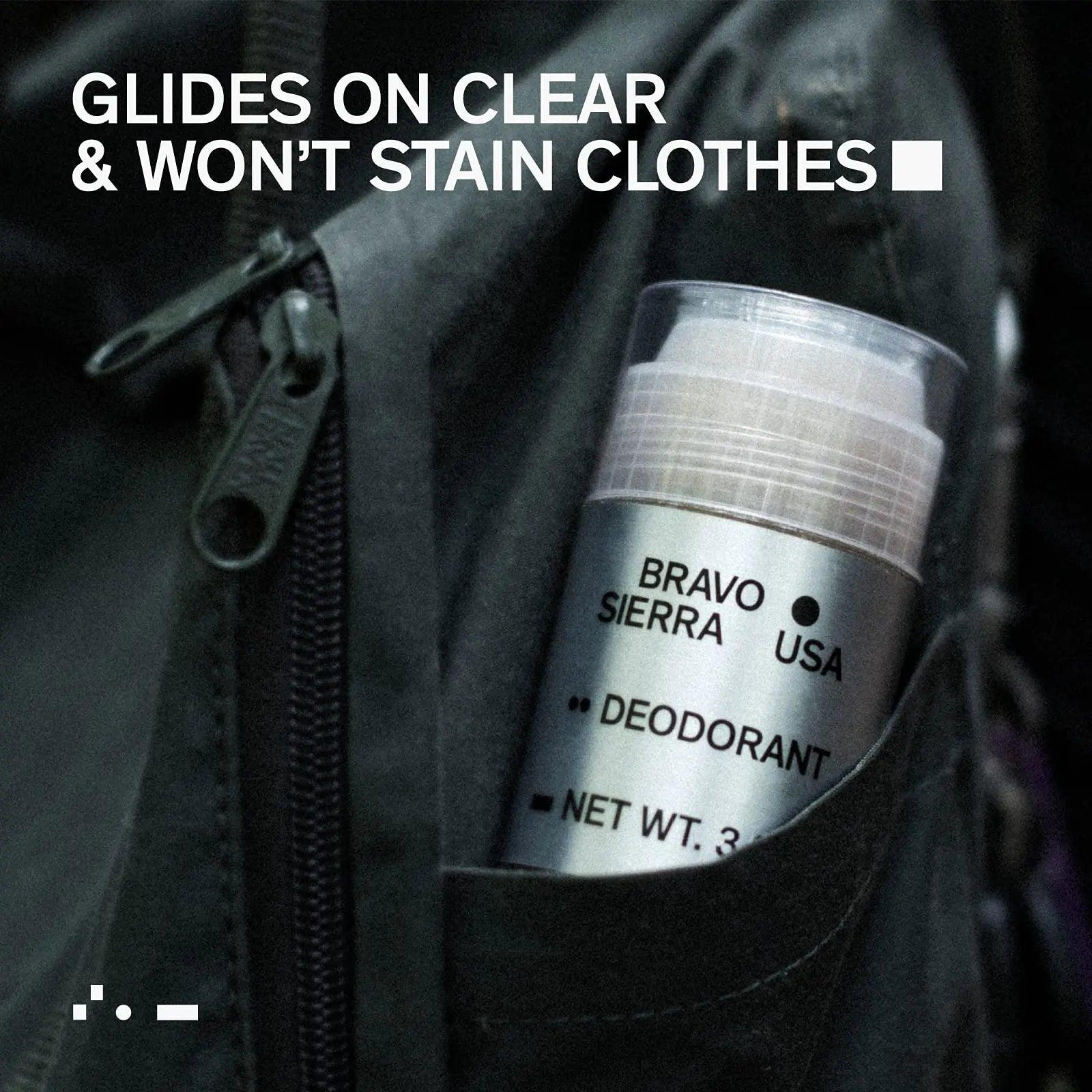 Aluminum-Free Natural Deodorant for Men by Bravo Sierra - Long Lasting All-Day Odor and Sweat Protection - White Vetiver & Cedarwood 3.2 oz - Paraben-Free, Baking Soda Free, Vegan and Cruelty Free - Will Not Stain Clothes. 3.2 Ounce (Pack of 1) - Evallys.com