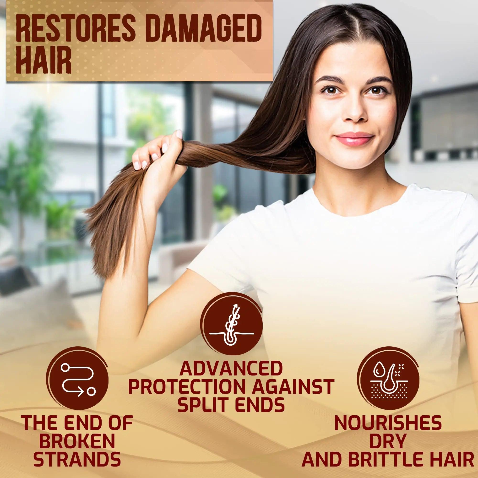 Argan Oil Shampoo and Conditioner Set - Sulfate Free Moroccan Care with Keratin - For Curly, Straight, Dry and Damaged Hair - Moisturizing, Hydrating, Anti Frizz Salon Technology - Evallys.com