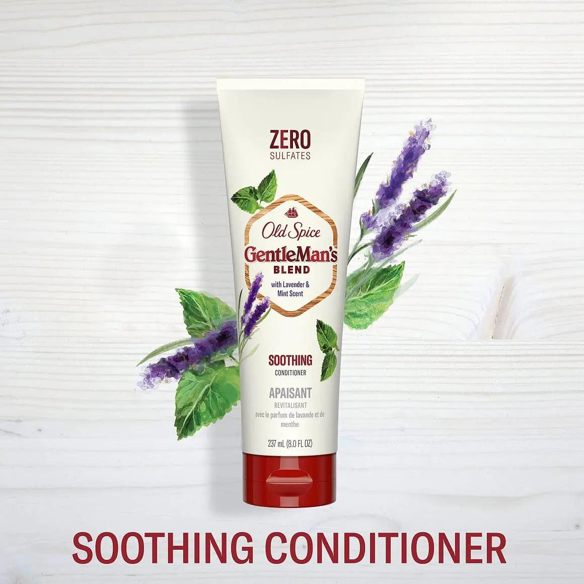 Old Spice Men's Sulfate Free Shampoo and Conditioner Set with Lavender & Mint Scent, Gentleman's Blend (14.8 Fl Oz & 8 Fl Oz) OS GMB Soothing Dual eComm pack - Evallys.com # #