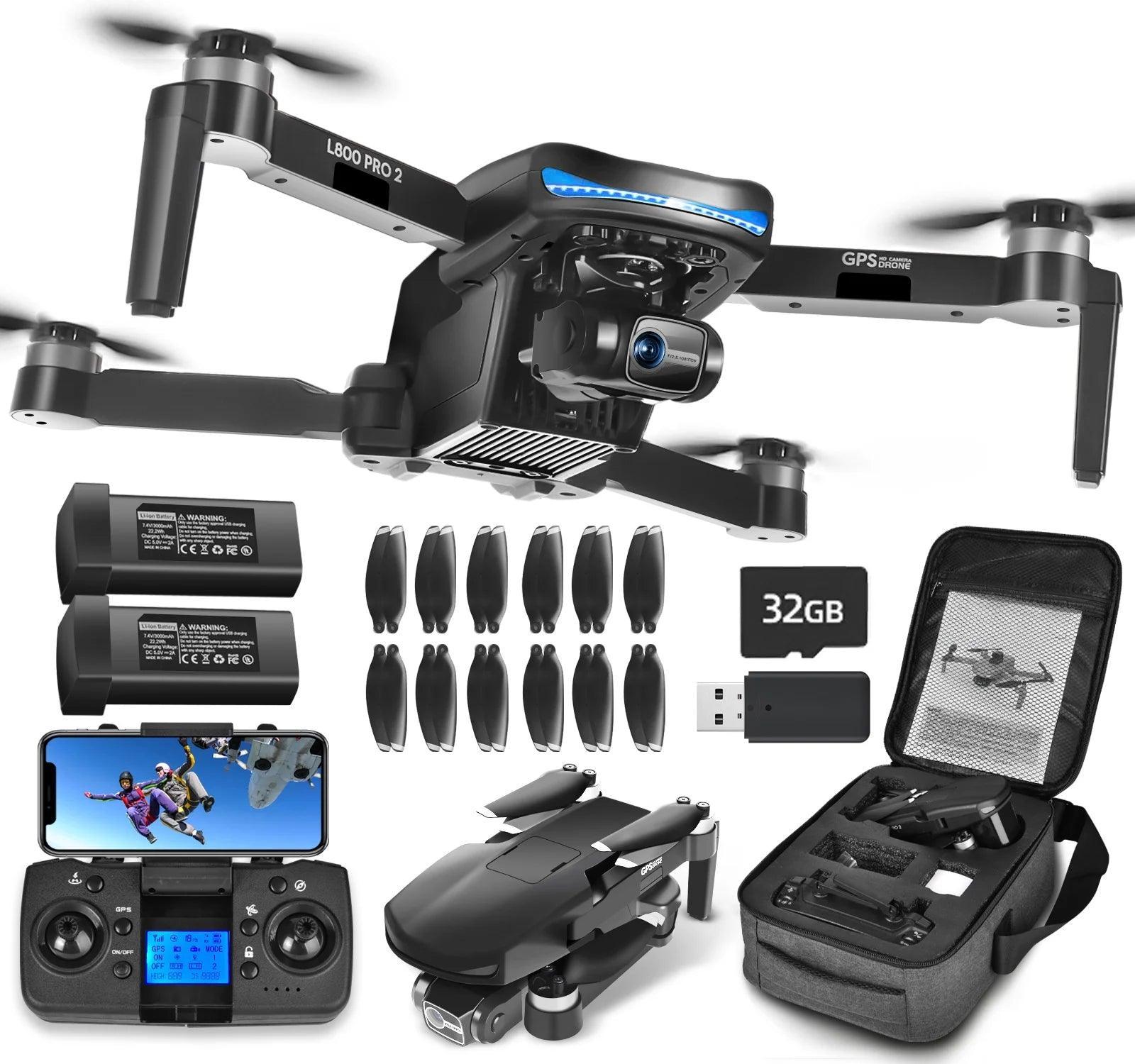 HHD Drone with Camera 4K for Adults,5G Wifi FPV Live Transmission, 50 Minutes Flight Time, Black - Evallys.com # #