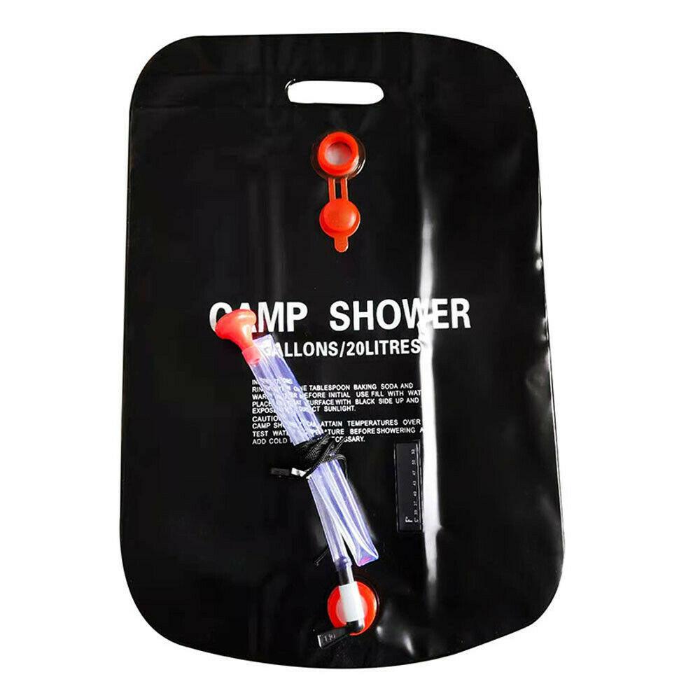 20L Camping Shower Portable Compact Solar Sun Heating Bath Bag Outdoor Travel - Evallys.com # #