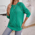 Women's Knitwear Button Loose Pullover Twisted Flower - Evallys.com # #