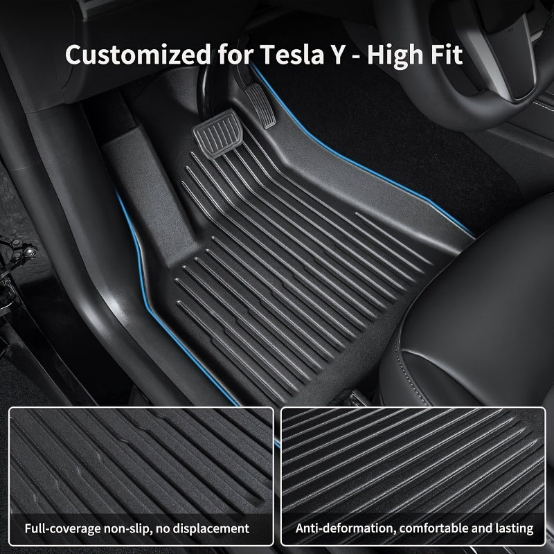 Fruka Floor & Trunk Mats for Tesla Model Y 5-Seater (2020–2024), TPE